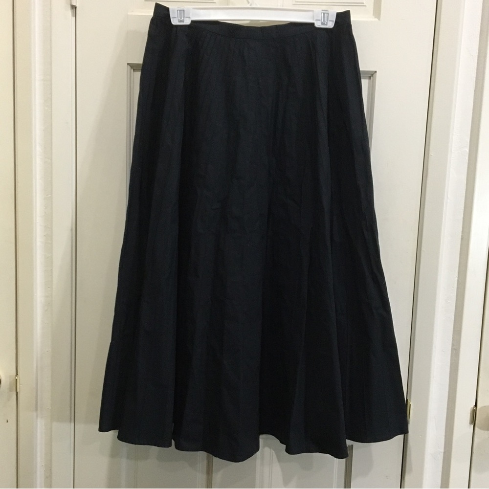 Ralph Lauren green label black maxi pleated skirt - Picture 3 of 13